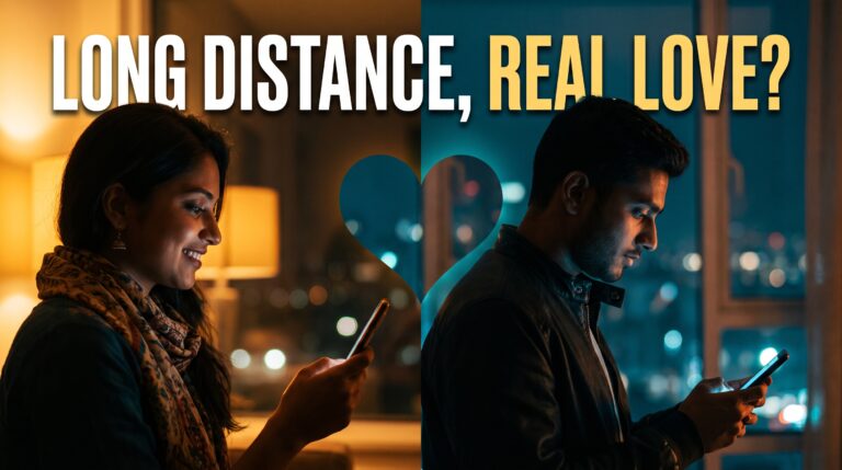 long distance relationship trust couple on phones