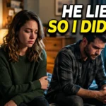 Couple sitting on bed with emotional tension after lying in a relationship