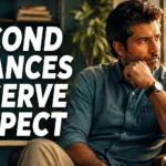 Divorced man reflecting by a window before starting his second marriage journey