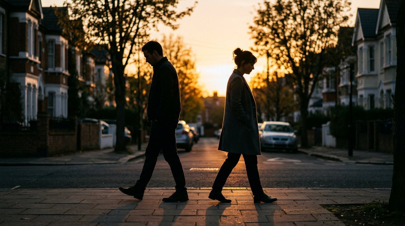couple walking apart symbolizing loss of interest
